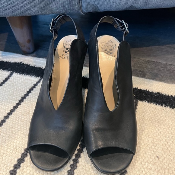 Vince Camuto Black Mules with Chunky Heel - Picture 1 of 6